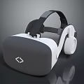 Sleek VR Headset Design With Comfortable Head Strap And Built in Headphones 3d model