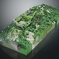 Wild Animal Exploring Green Vegetation Covered Terrain In Detailed 3D Landscape Model