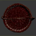 Red Woven Decorative Ornament Combination Featuring Handle Design For Home Decor