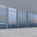 Modern Building Facade With Glass Panels Metal Frames And Sky Reflections 3d model