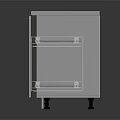 White Modern Storage Cabinet With Open Door And Metal Shelves On Wheels