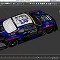 Sleek Racing Car With Colorful Livery Rear Wing Sponsor Logos And Race Number 66