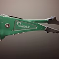 Green Locking Pliers With Black Handles For Professional Hardware Tasks 3d model