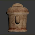 Copper Household Container With Reddish Finish Perforated Design Lid Knob And Handles
