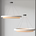 Modern Minimalist Pendant Lights White Circular Shades Hanging From Ceiling For Contemporary Interior Design