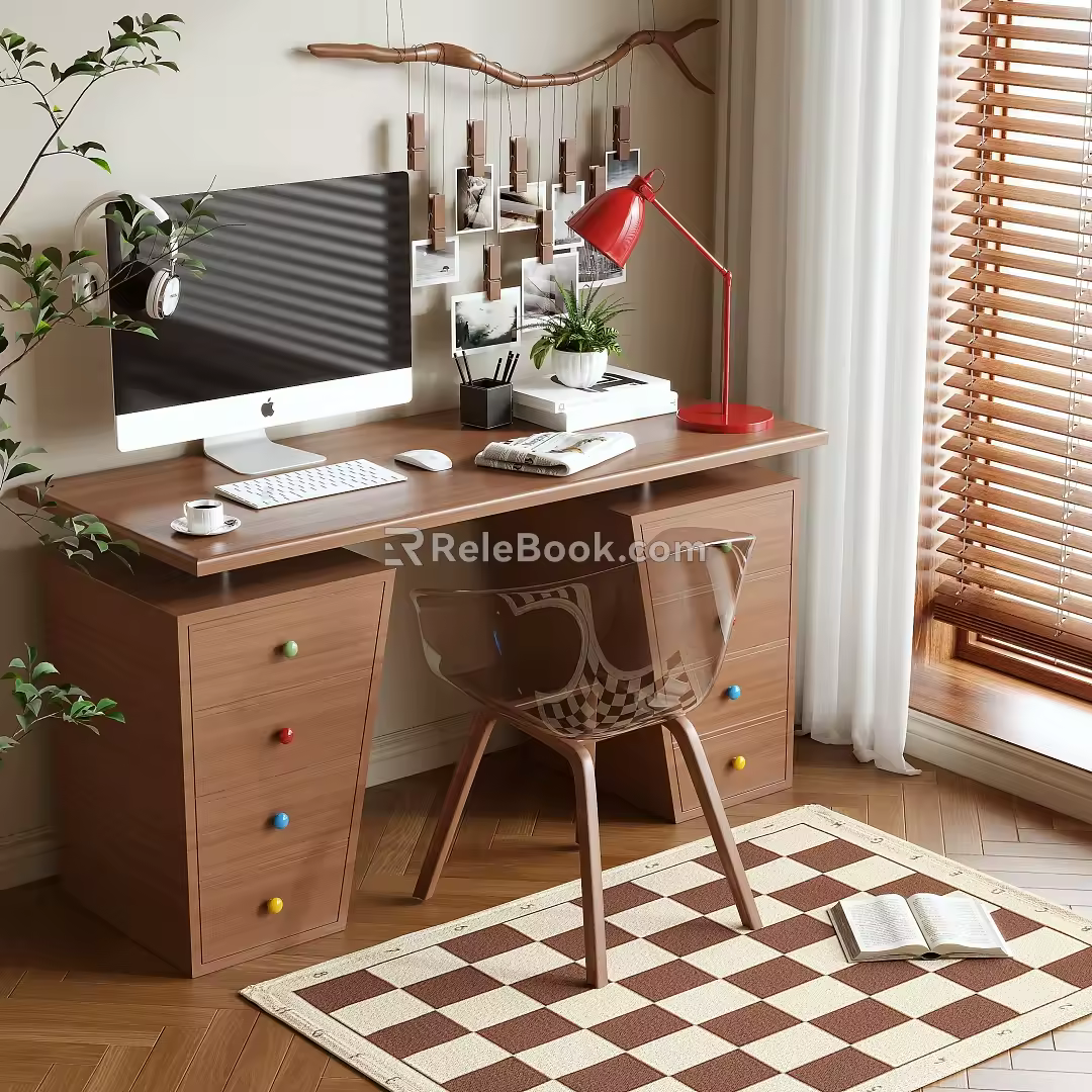 Log wind desk 3d model