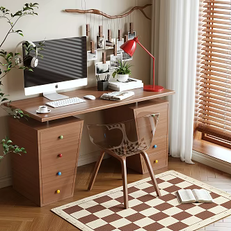 Log wind desk 3d model