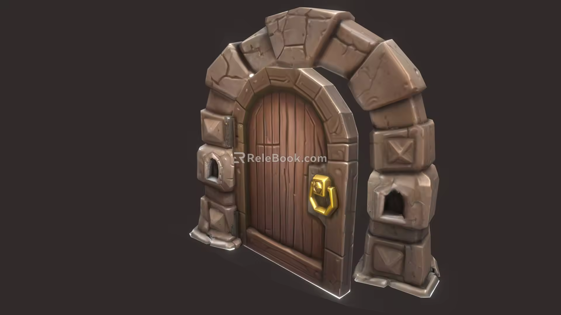 Dungeon Gate Stone Gate Arch 3d model