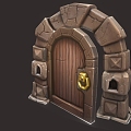 Dungeon Gate Gate Stone Gate Arch 3d model