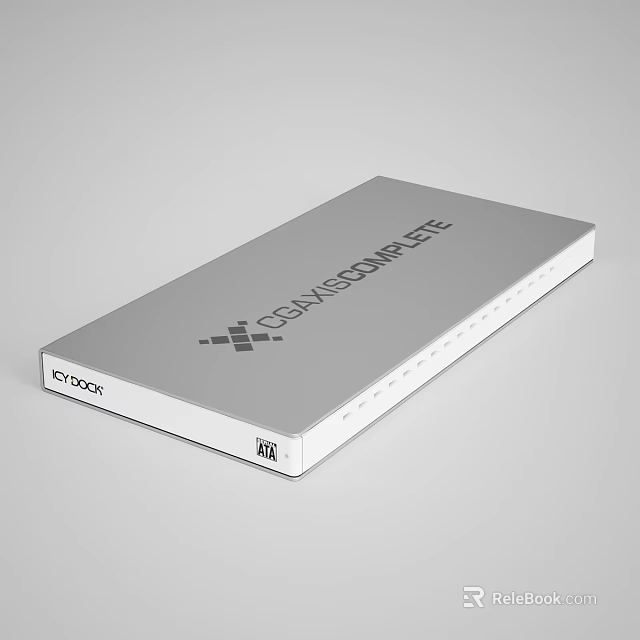 Silver Office Appliance Box With CYBEX OAKS COMPLETE Label And Modern Design 3d model 