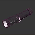 Durable Black Flashlight With Textured Grip Handle And Bright LED Light For Home Use 3d model