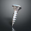 Stainless Steel Screw With Flat Head And Threaded Shank For Hardware Tools 3d model