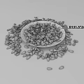 Sunflower Seeds Of Different Colors In White Plate And Scattered