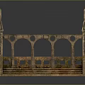 Detailed Ornate Architectural Railings Featuring Arched Design Decorative Columns And Steps