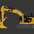 Yellow CAT Functional Vehicle Excavator With Tracks Bucket Cab And Heavy Duty Design