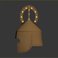 Ancient Bronze Helmet With Visor And Top Ring Design For Historical Warfare