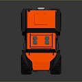 Electric Toy Red Off Road Vehicle With Large Tires And Black Accents