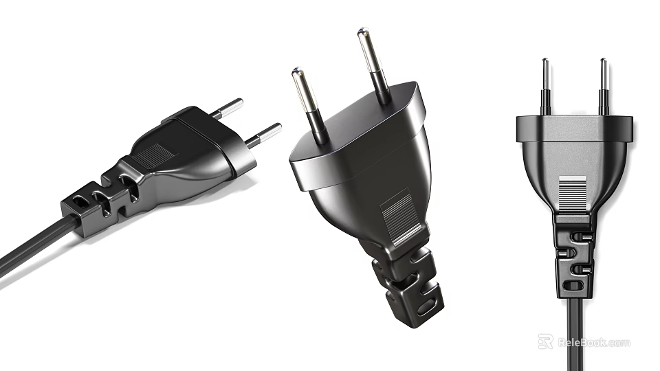 Modern Black Switch Panel Featuring Different Types Of Power Plugs Design 3d model 