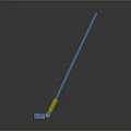 Colorful Mops With Long Handles And Various Colored Heads On Dark Background