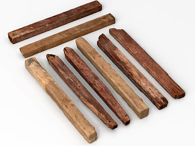 New Chinese Wood Old Wood Old Wood Beams Wood Pillars 3d model