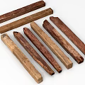 Vintage Wooden Pillars With Various Colors Natural Textures And Weathered Surfaces