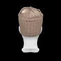 Game and Movie Character 3D Model Head with Blonde Short Hair White Face Black Backdrop