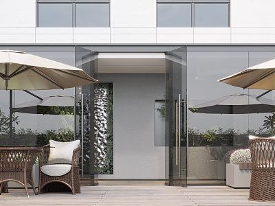 Modern Balcony Outdoor Sun Too 3d model