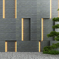 modern landscape wall courtyard landscape wall 3d model