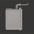 Silver Square Portable Lifestyle Product Featuring Functional Cord And Compact Design For Daily Use