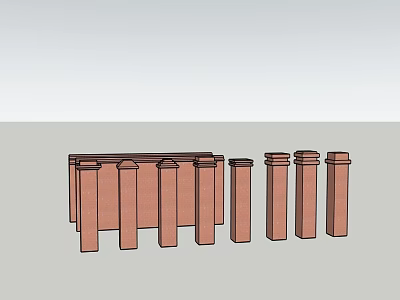 Architectural Columns Featuring Various Designs And Sizes For Decorative Use 3d model