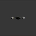 Futuristic Cosmic Spaceship Featuring Gray Yellow Design Large Thrusters And Detailed Structure