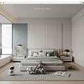 Modern Kids Room Interior With Bed Toys Storage Cabinets And Soft Lighting