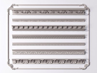 European plaster line 3d model