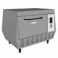 Stainless Steel Countertop Kitchen Oven Appliance With Control Panel And Ventilation Design