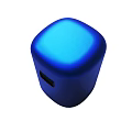 Modern Blue 3D Rendered Cup With Handle And Smooth Shiny Surface