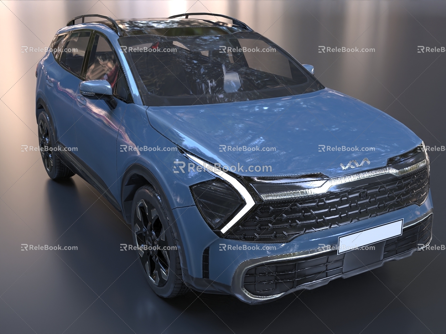 Kia Motors Lowpoly Car Sedan 3d model