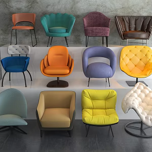 Modern single sofa single chair 3d model