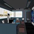 Luxury KTV Interior Design With Modern Sofa Seating LED Lighting And Large Entertainment Screen