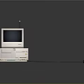 Vintage Computer System With Monitor Main Unit Control Panel And Cable