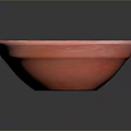 Traditional Hand Carved Red Ceramic Bowl With Intricate Colorful Decorative Patterns