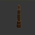 Computer Cylindrical Component in Brown Color With Pointed Top And Textured Base Design