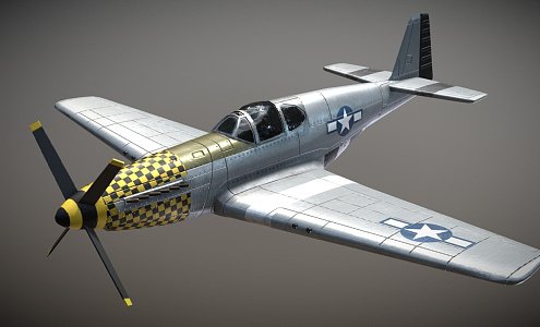 American fighter P51 Mustang 3d model