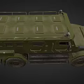 Military Green Armored Vehicle With Heavy Duty Tires And Reinforced Body