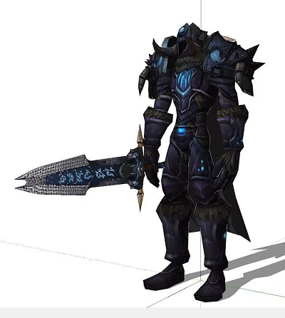 Modern Game Character Death Knight 3d model Modern Game Character Death Knight 3d model