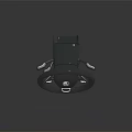 Modern Car Steering Wheel Interior With Leather Cover And Control Buttons