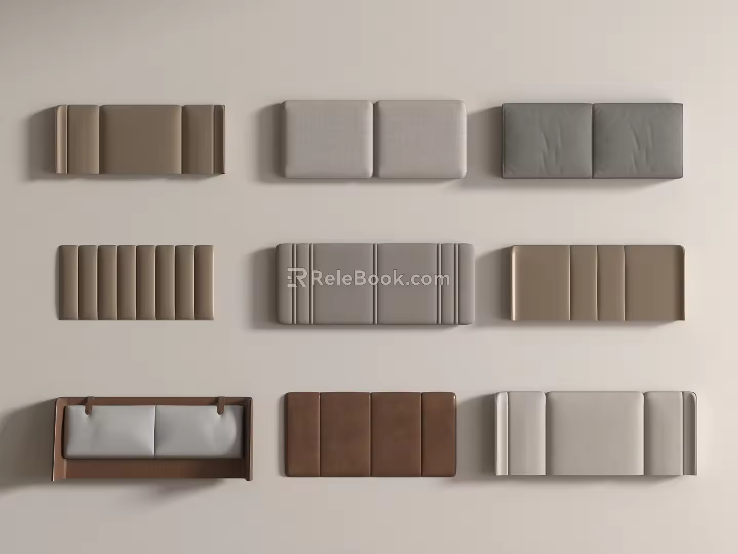 Modern Bedding Modern Bedside Backrest 3d model