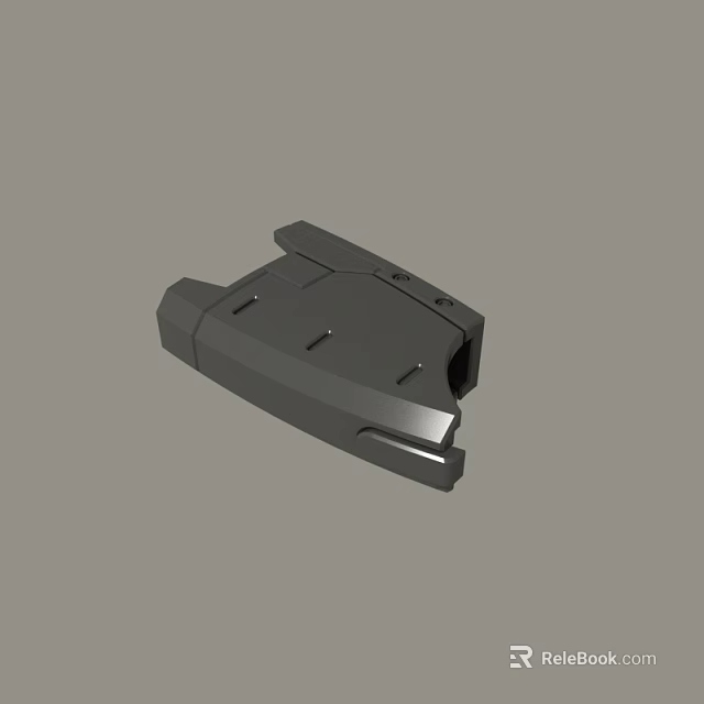 Gray Mechanical Component 3D Model With Structural Design And Geometric Features 3d model 