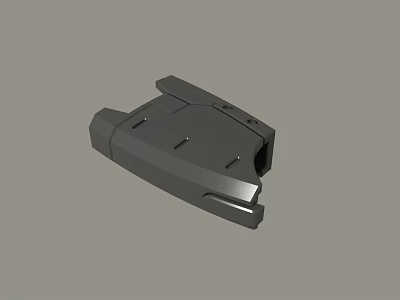 Gray Mechanical Component 3D Model With Structural Design And Geometric Features 3d model