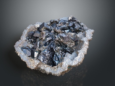 Crystal Ore Crystal Mineral Gem Ore Crystal Mineral Crystal Blue Crystal 3d model