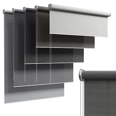 Venetian Blinds In Various Colors For Home Window Privacy And Decoration 3d model